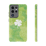 'Lucky Four-leaf Clover' Green Matte Phone Case