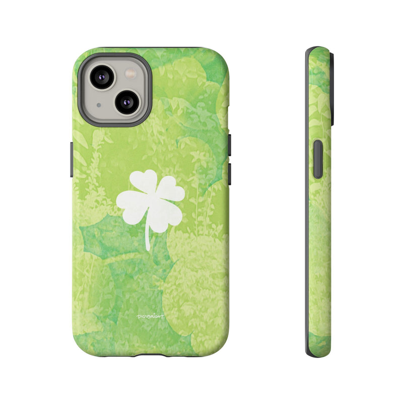 'Lucky Four-leaf Clover' Green Matte Phone Case