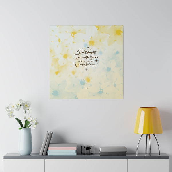 'With You Through It All' Mental Health Support Wall Canvas