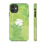 'Lucky Four-leaf Clover' Green Matte Phone Case