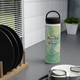 'Powerful Energy' Inspirational Stainless Steel Bottle, Handle Lid