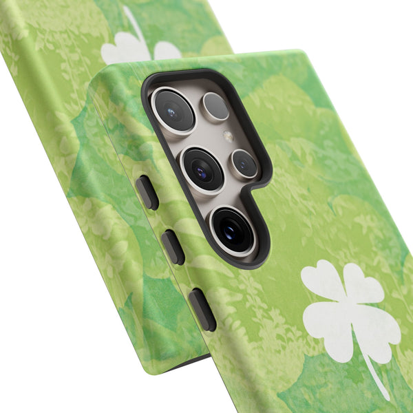 'Lucky Four-leaf Clover' Green Matte Phone Case
