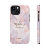 'Don't Worry, Tough Times Fade' Orchid Floral Caring Phone Case