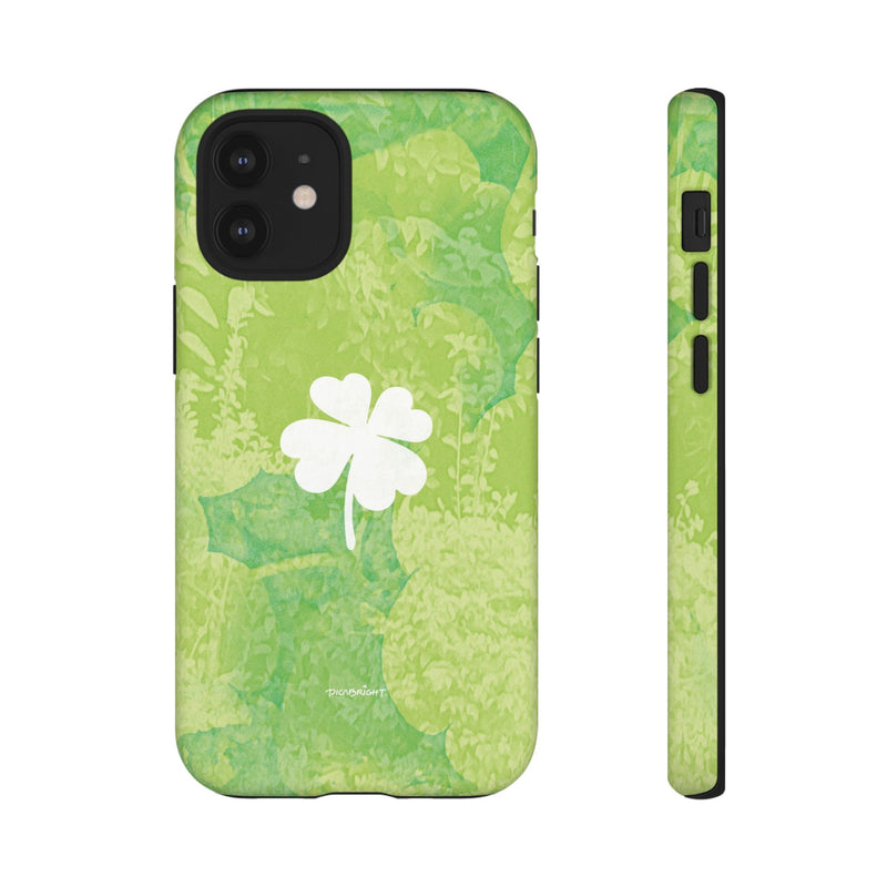 'Lucky Four-leaf Clover' Green Matte Phone Case