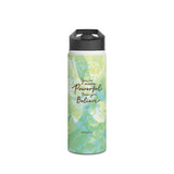 'Powerful Energy' Stainless Water Bottle with Straw Lid