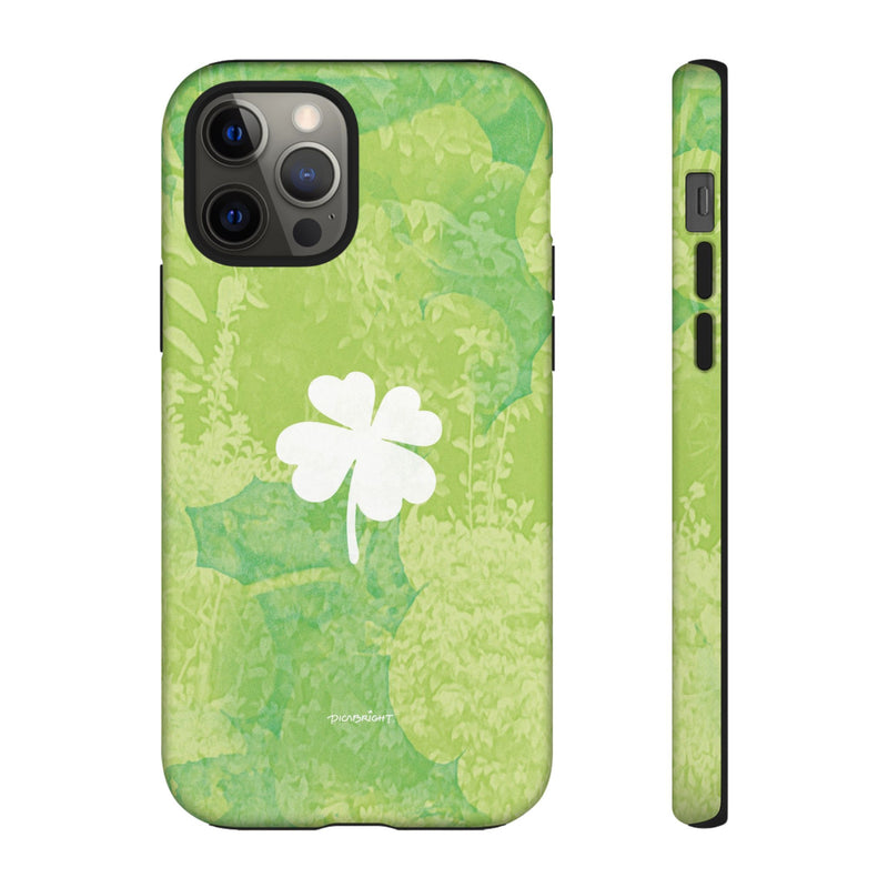 'Lucky Four-leaf Clover' Green Matte Phone Case