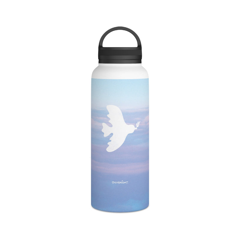 'Peaceful Dove' Stainless Water Bottle, Handle Lid