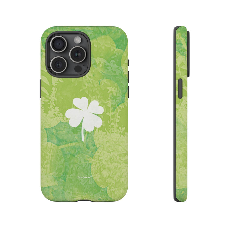 'Lucky Four-leaf Clover' Green Matte Phone Case