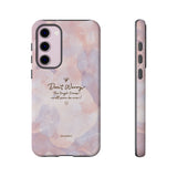 'Don't Worry, Tough Times Fade' Orchid Floral Caring Phone Case