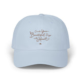 Add a burst of positivity with the 'Your Beautiful Days' embroidered light blue cap, featuring empowering text. A great gift for those embracing self-love and motivation, encouraging a daily mindset shift toward success and happiness. PicaBright